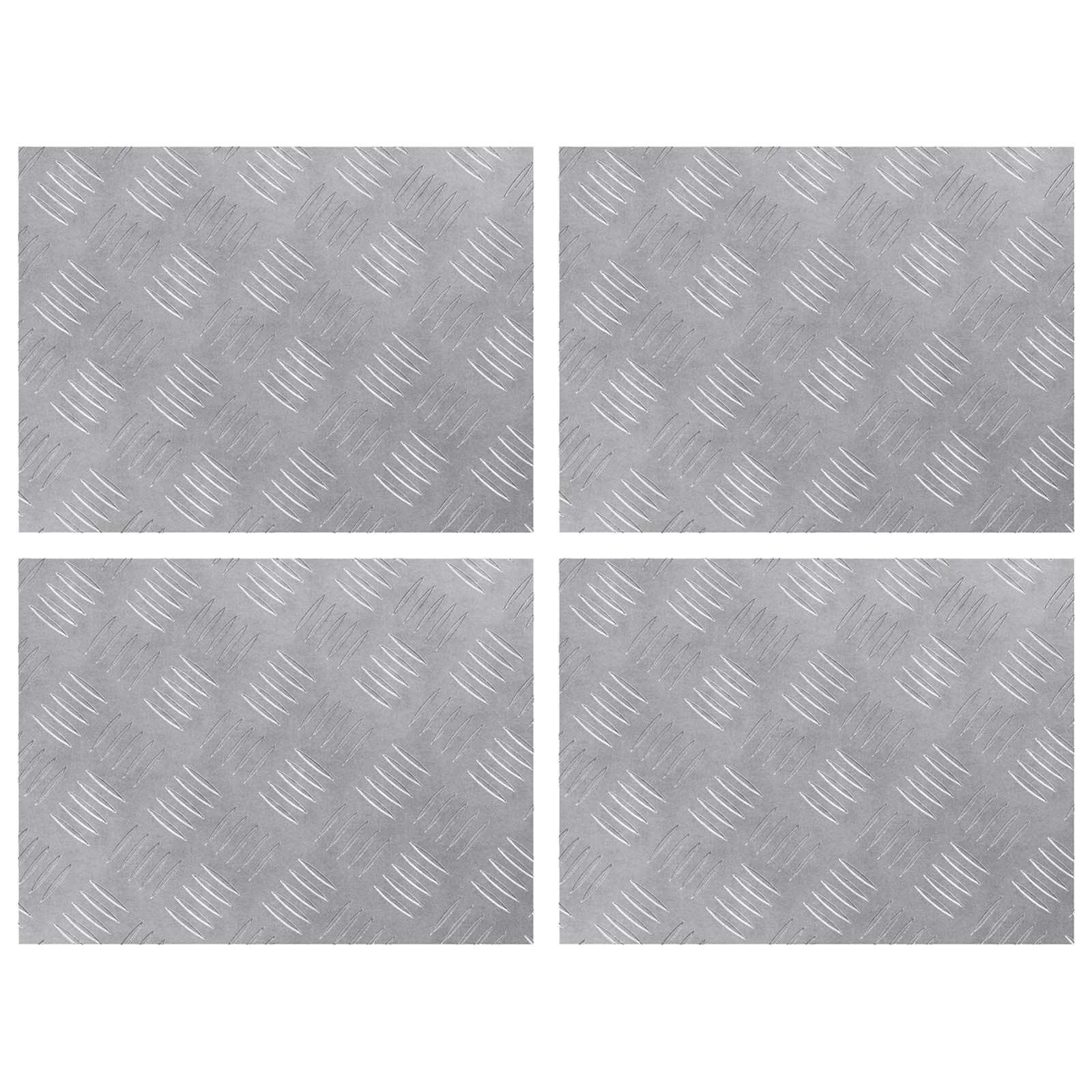 vidaXL Treppe Tritt Rechtwinklig 4 pcs Silber 40 x 30 cm Aluminium
