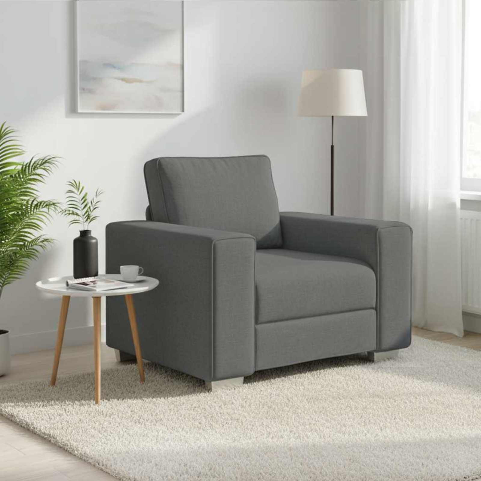 vidaXL Sofa-Sessel Dunkelgrau 100 cm Stoff