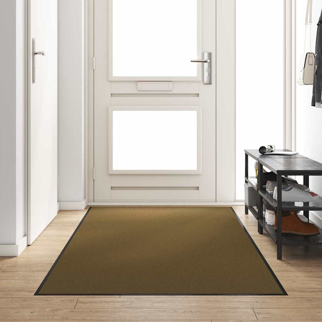 vidaXL Fußmatte Braun und Schwarz 120 x 250 cm 100% Polyamid