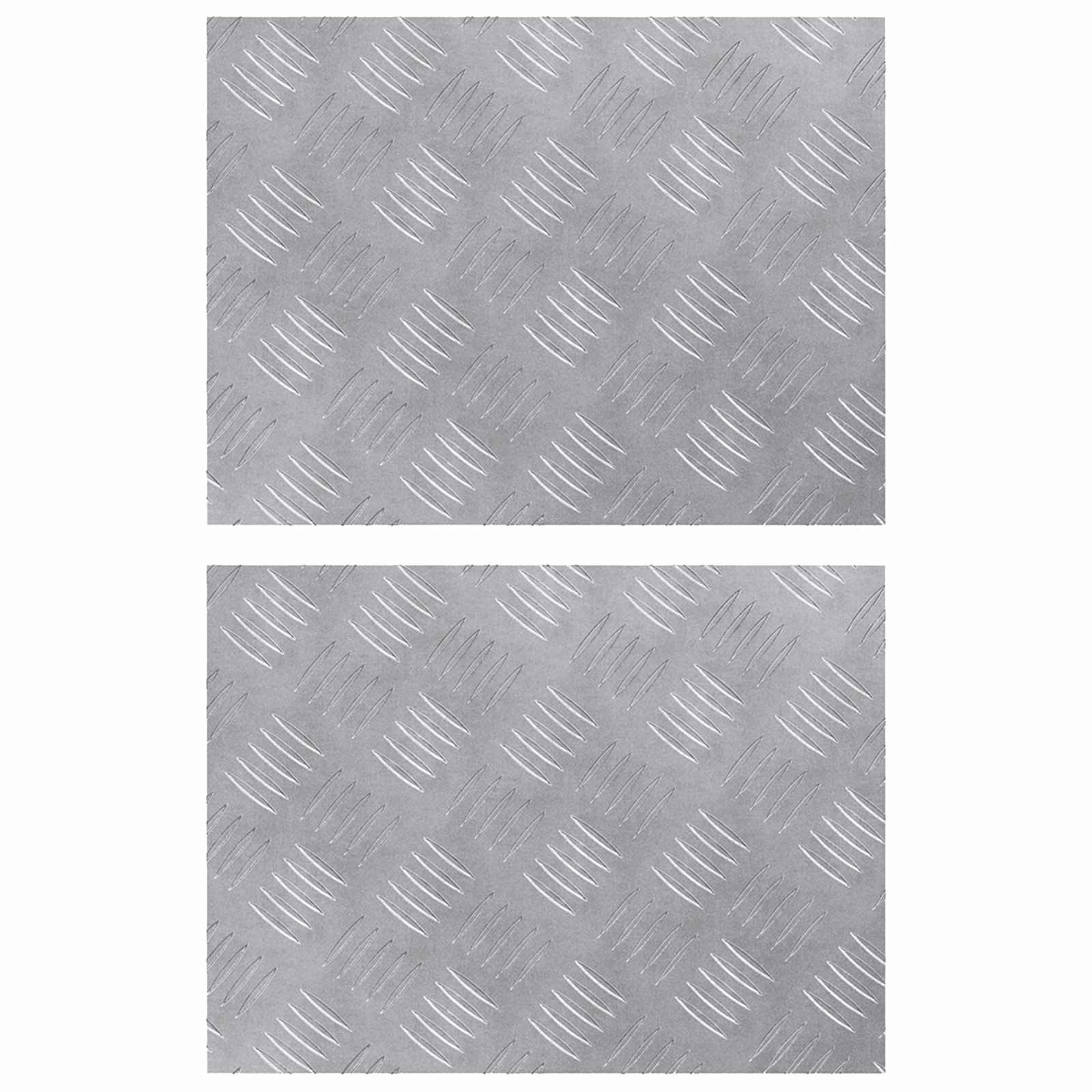 vidaXL Treppe Tritt Rechtwinklig 2 pcs Silber 40 x 30 cm Aluminium