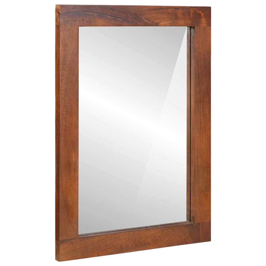 vidaXL Spiegel Rechtwinklig Braun und Silber 50 x 2,5 x 70 cm