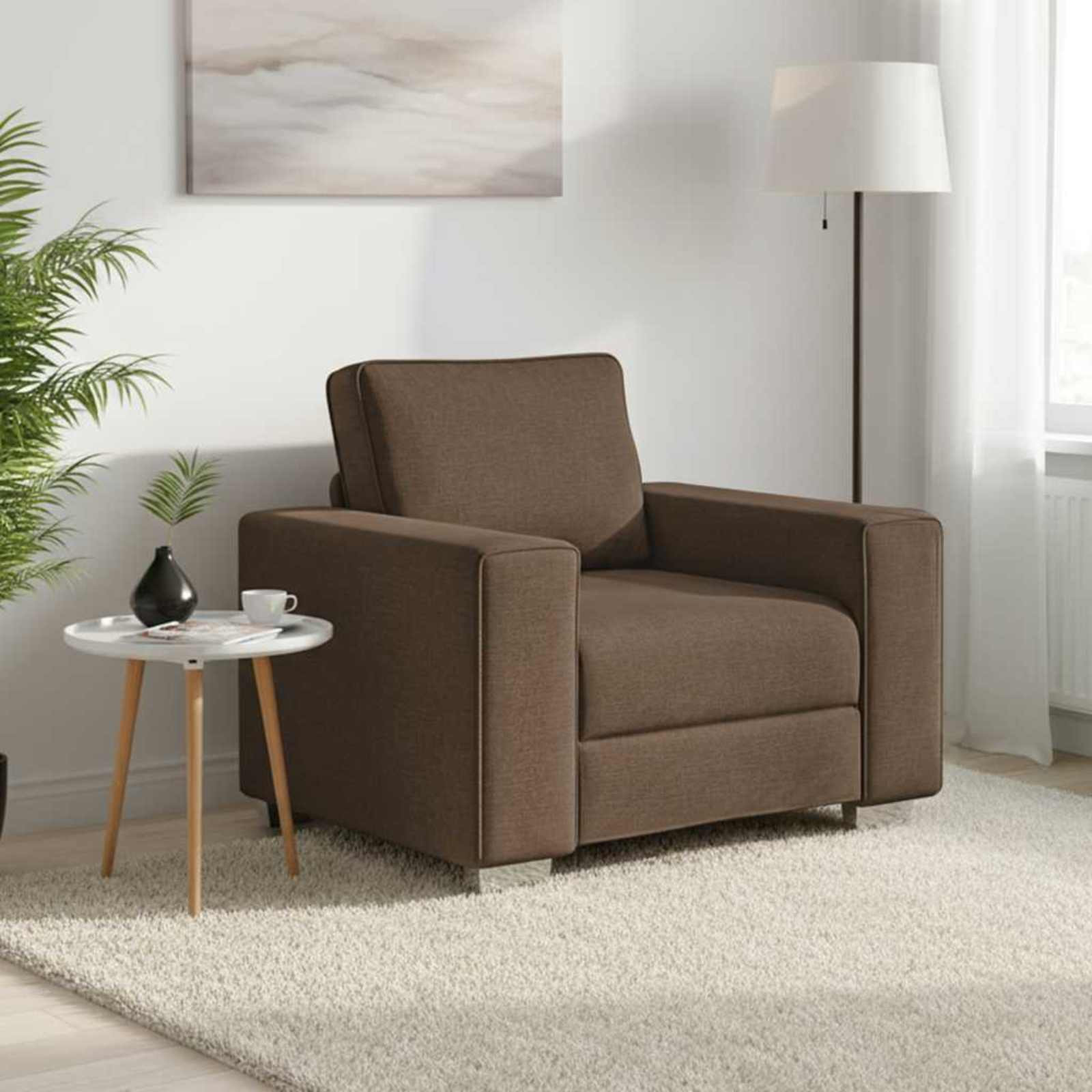vidaXL Sofa-Sessel Braun 100 cm Stoff