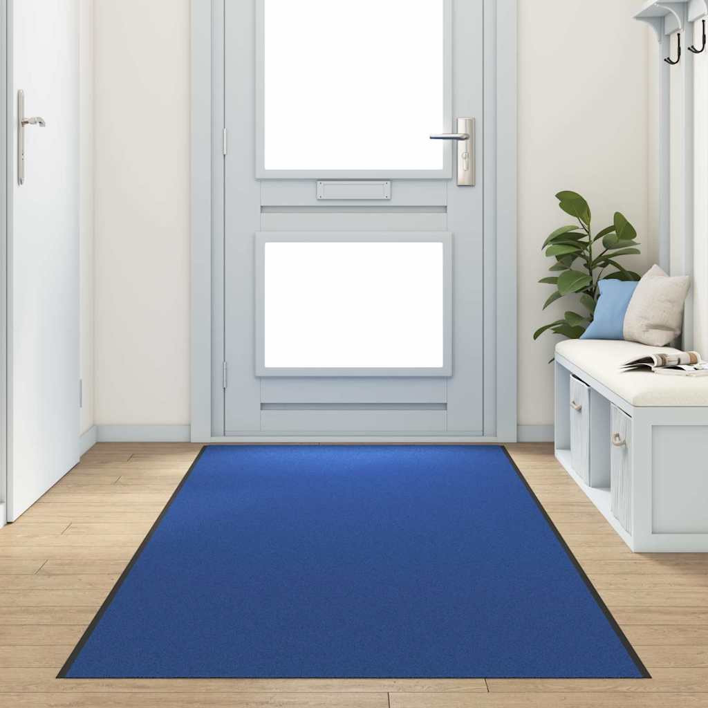 vidaXL Fußmatte Blau und Schwarz 120 x 350 cm Polyamid und PVC