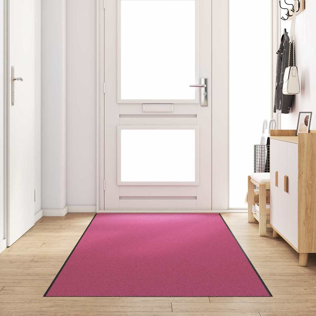 vidaXL Fußmatte Rosa und Schwarz 120 x 400 cm Polyamid und PVC
