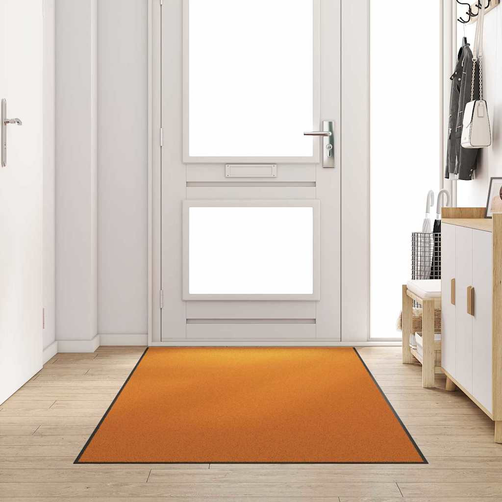 vidaXL Fußmatte Orange und Schwarz 120 x 250 cm Polyamid und PVC