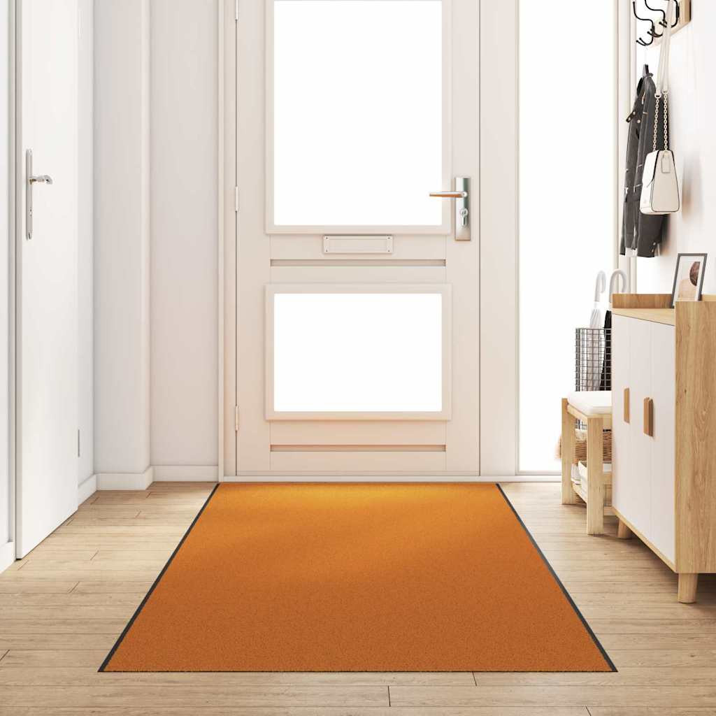 vidaXL Fußmatte Orange und Schwarz 120 x 350 cm Polyamid und PVC