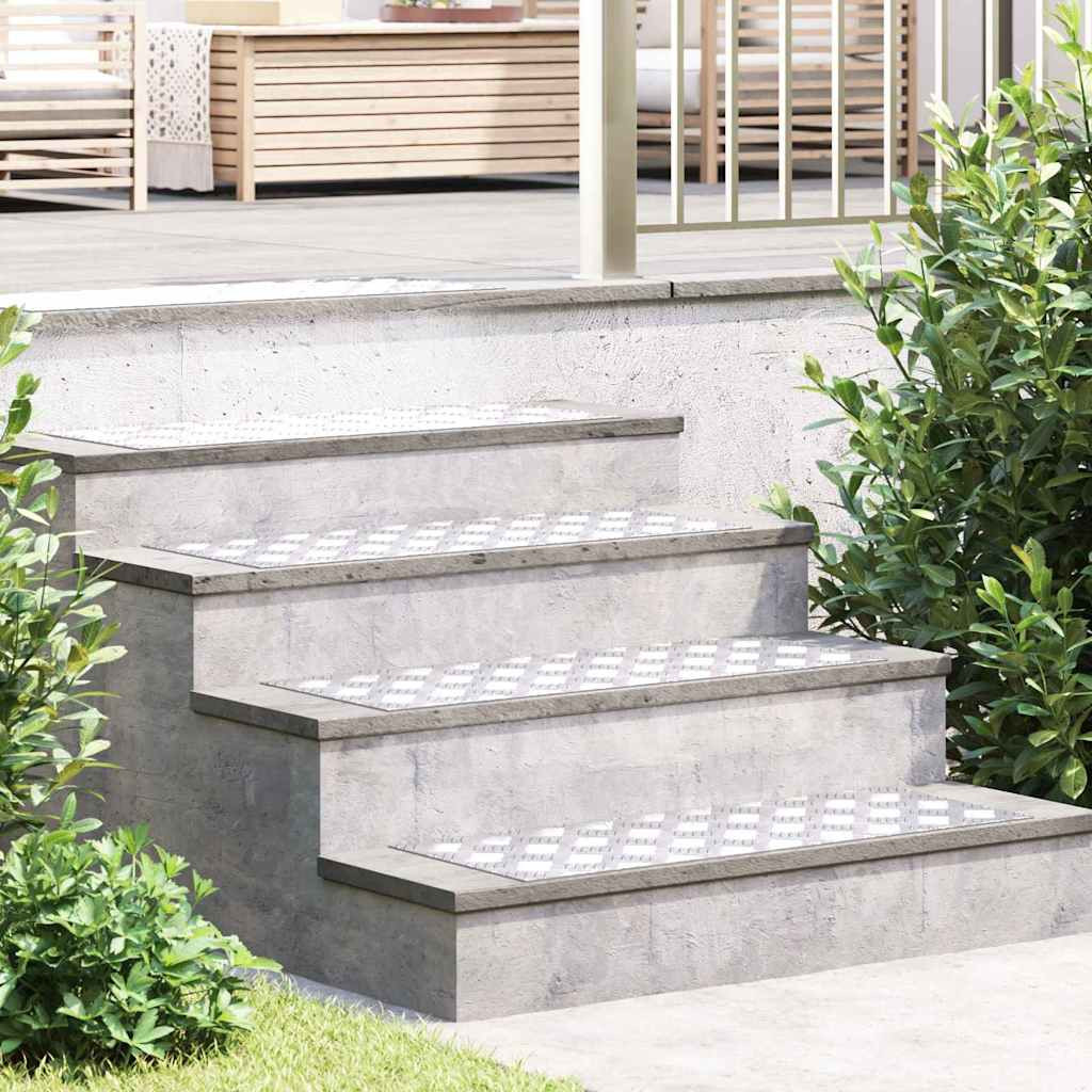 vidaXL Treppe Tritt Rechtwinklig 4 pcs Silber 80 x 30 cm Aluminium