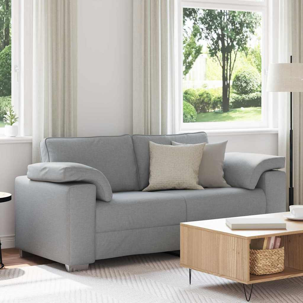 vidaXL Zweisitzer-Sofa Hellgrau 180 cm Stoff