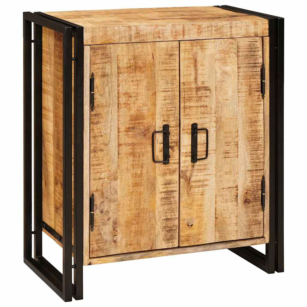 vidaXL Nachttisch Braun 66 x 35 x 76 cm Massives, grobes Mangoholz