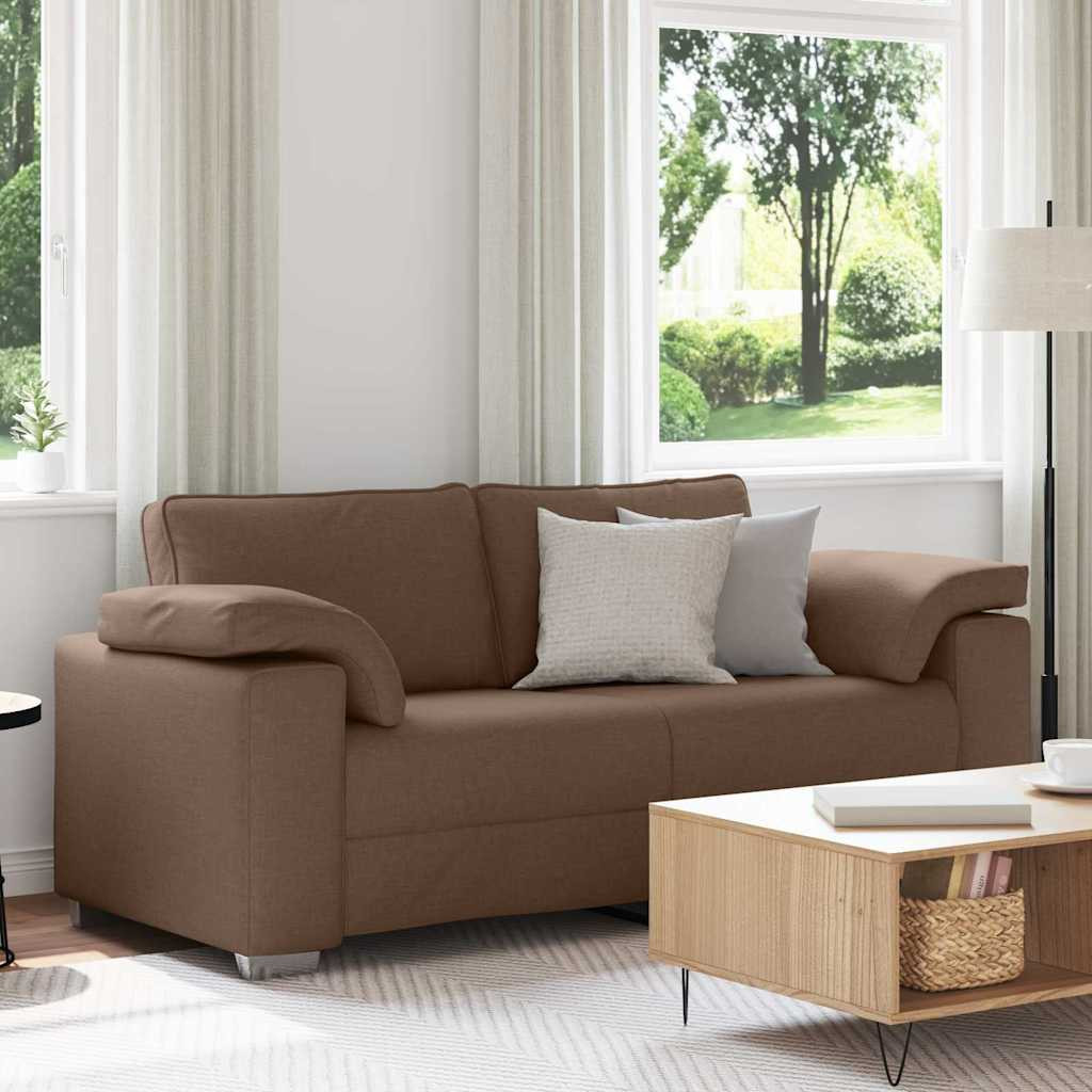 vidaXL Zweisitzer-Sofa Braun 180 cm Stoff