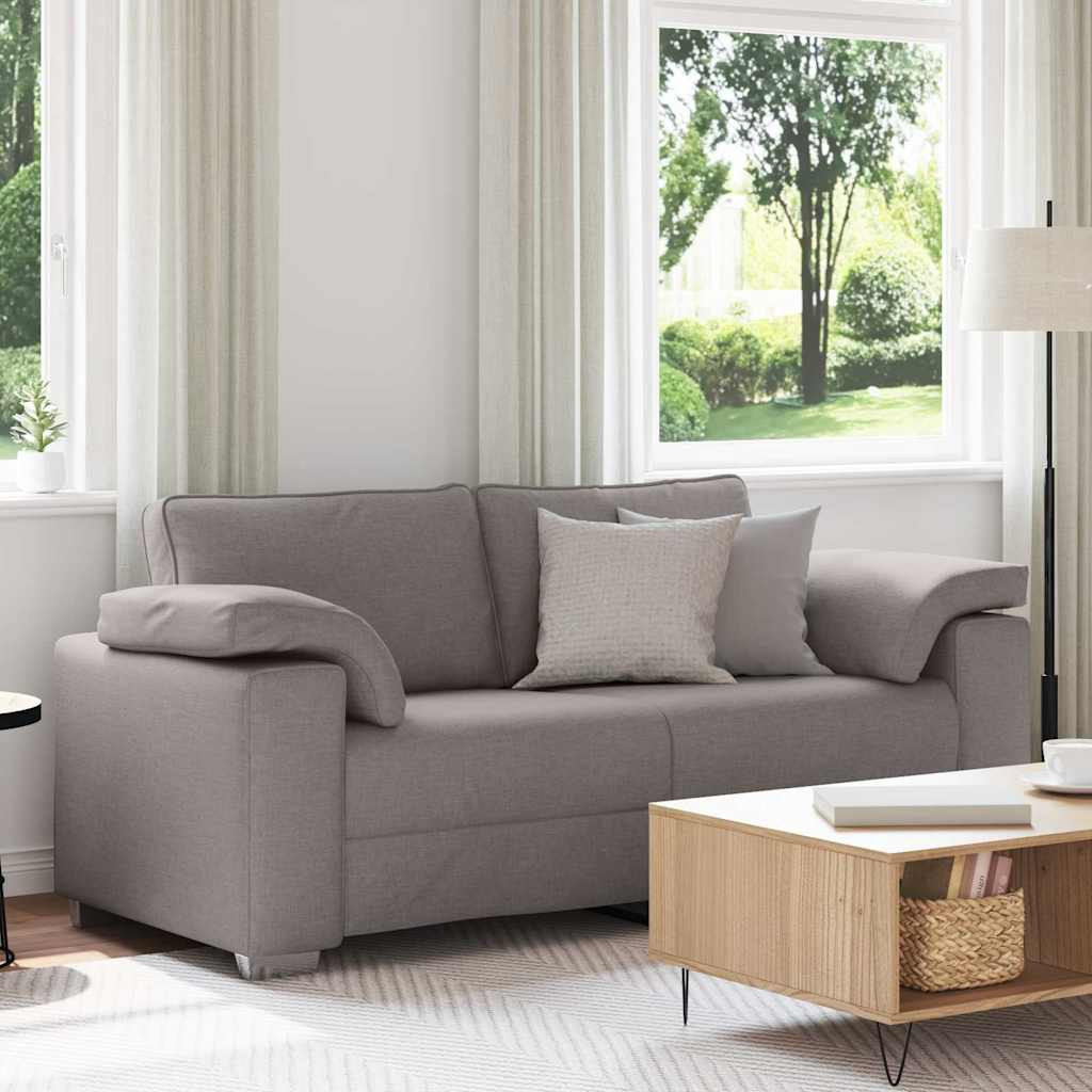 vidaXL Zweisitzer-Sofa Taupe 180 cm Stoff