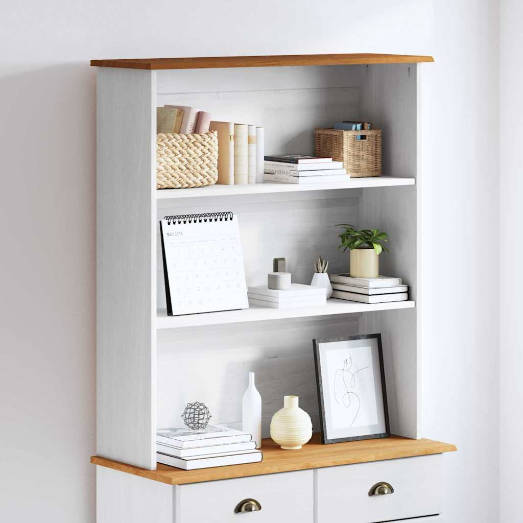 vidaXL Hutch ASKIM 91 x 30 x 104 cm Massives Kiefernholz