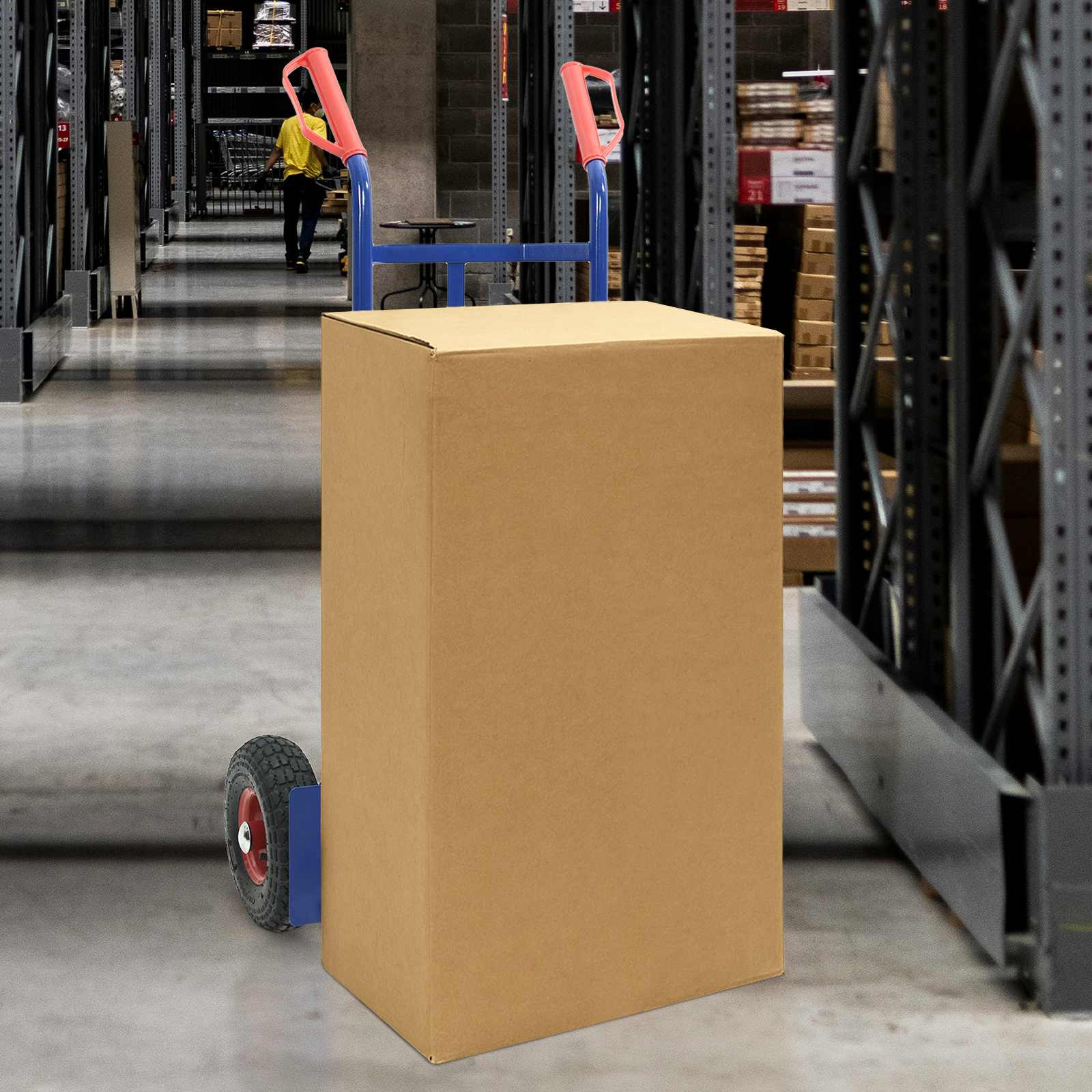 vidaXL Erweiterbarer Handwagen Blau und Rot 57 x 46 x 113 cm Stahl