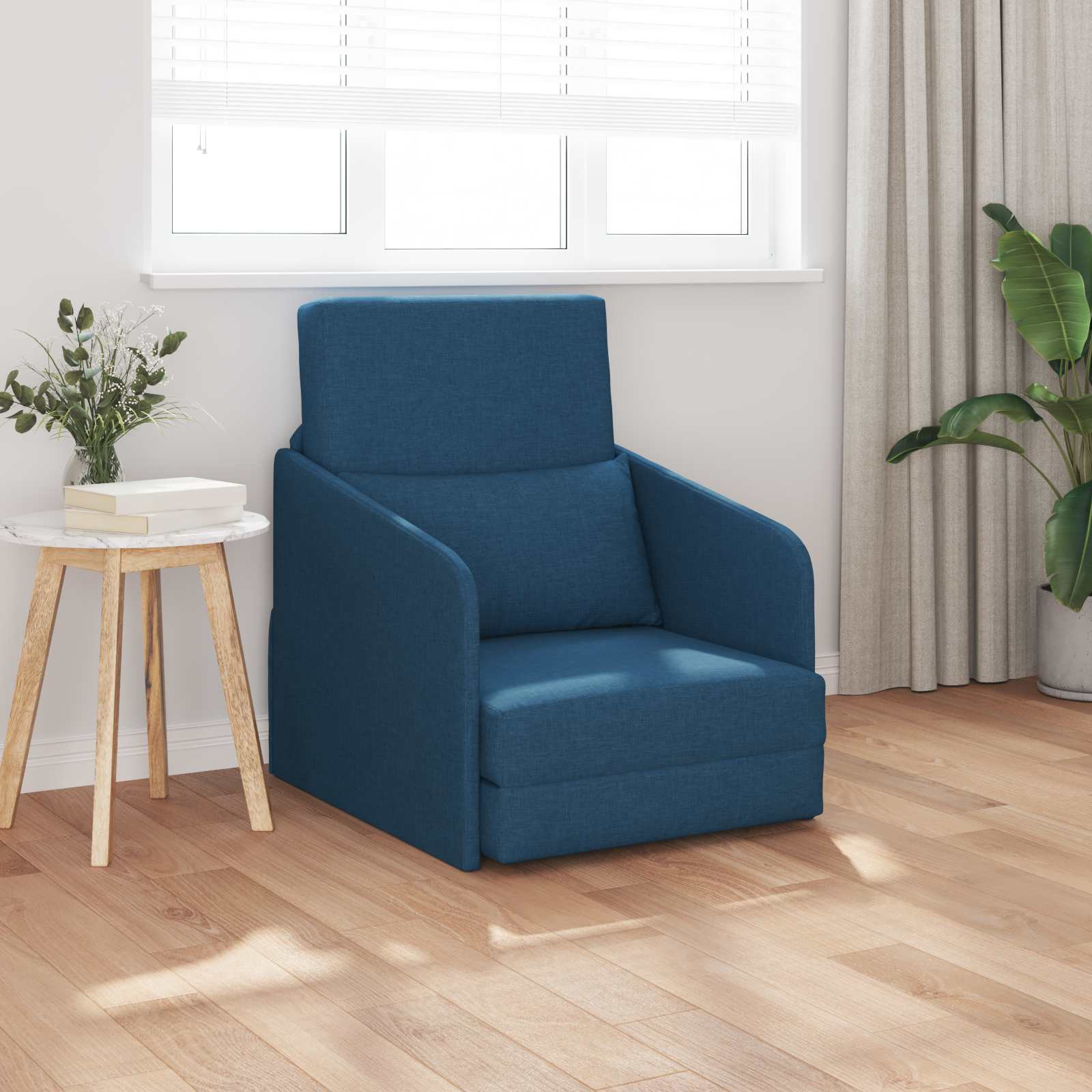 vidaXL Schlafsofa Blau 65 x 80 x 83 cm Stoff