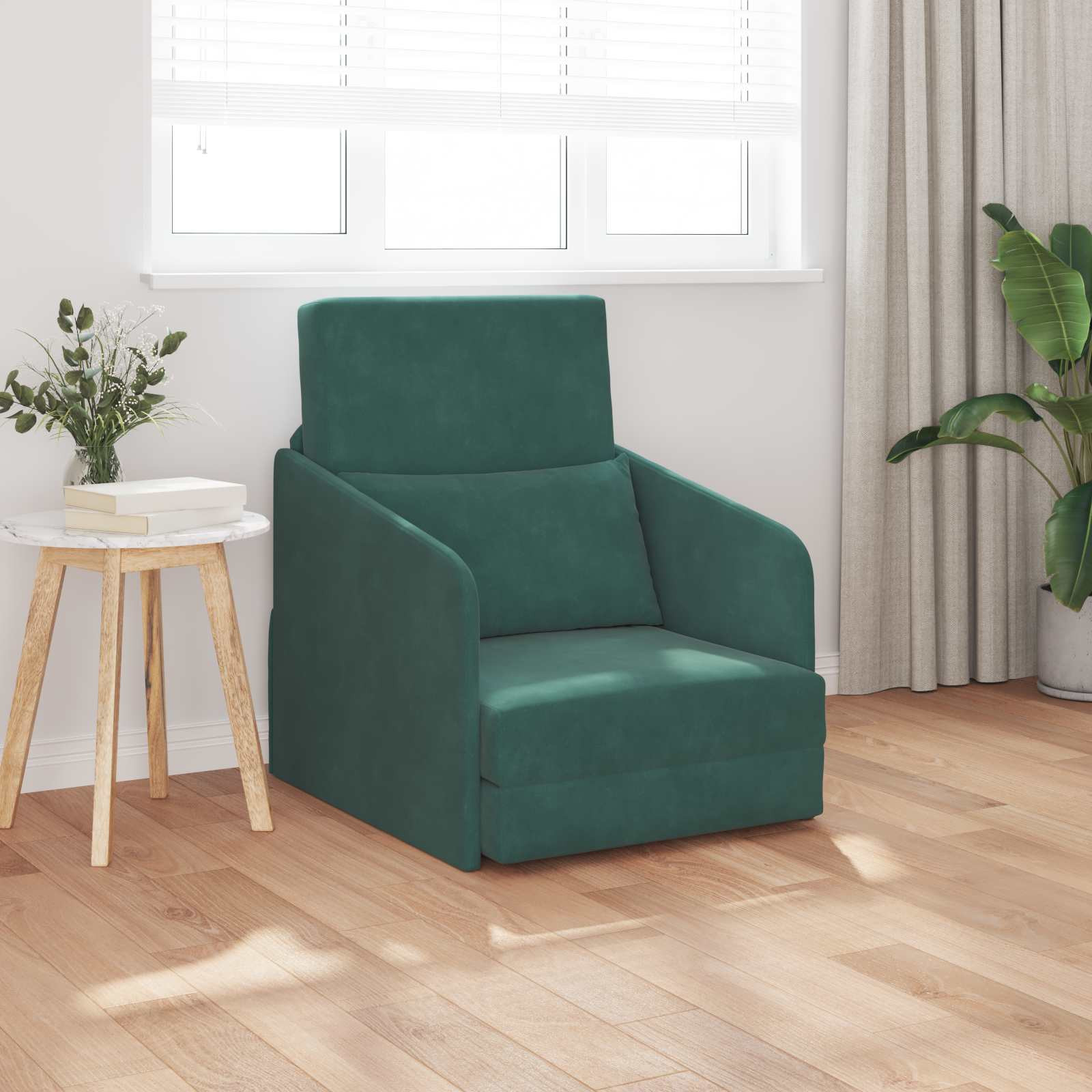 vidaXL Schlafsofa Dunkelgrün 65 x 80 x 83 cm Samt