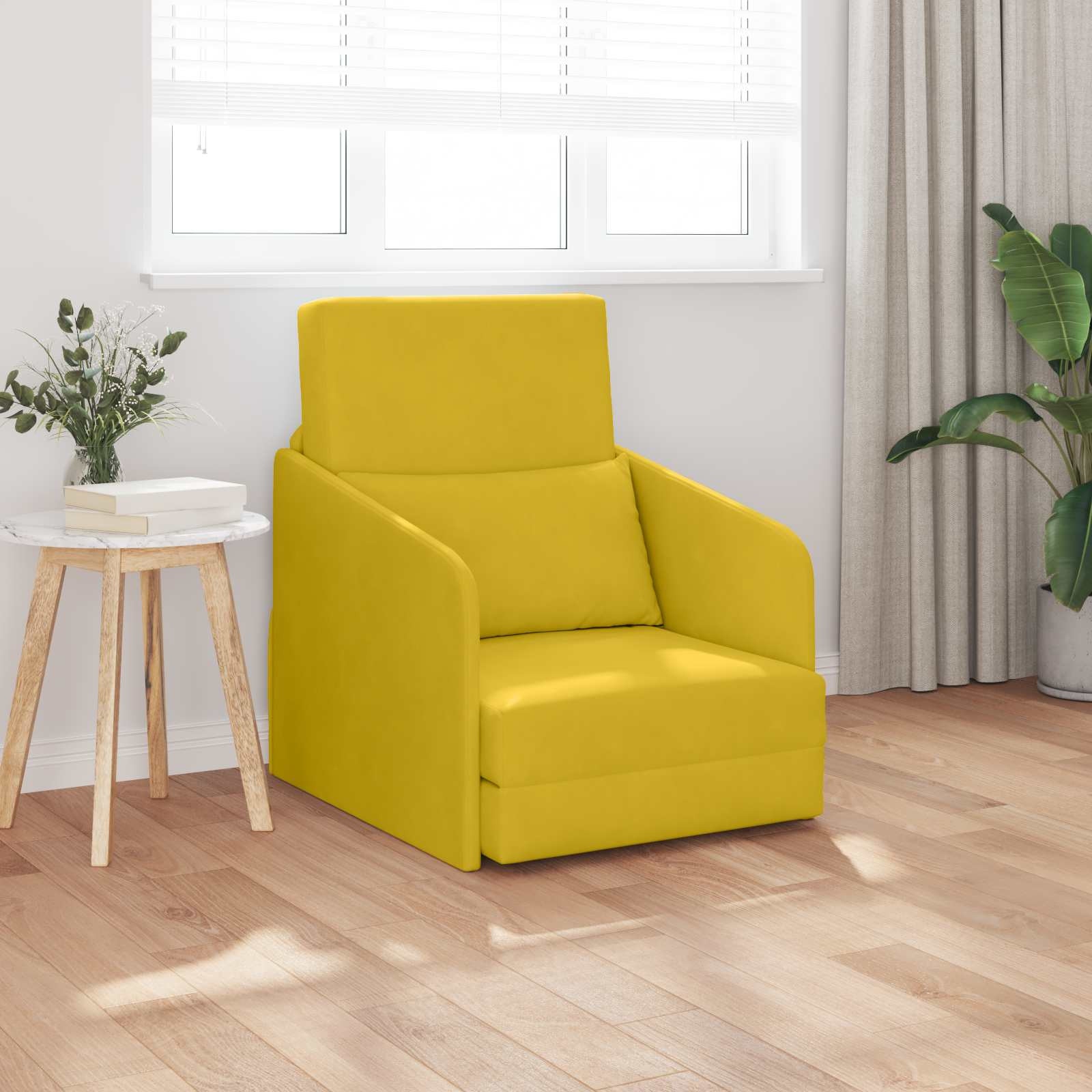 vidaXL Schlafsofa Gelb 65 x 80 x 83 cm Samt
