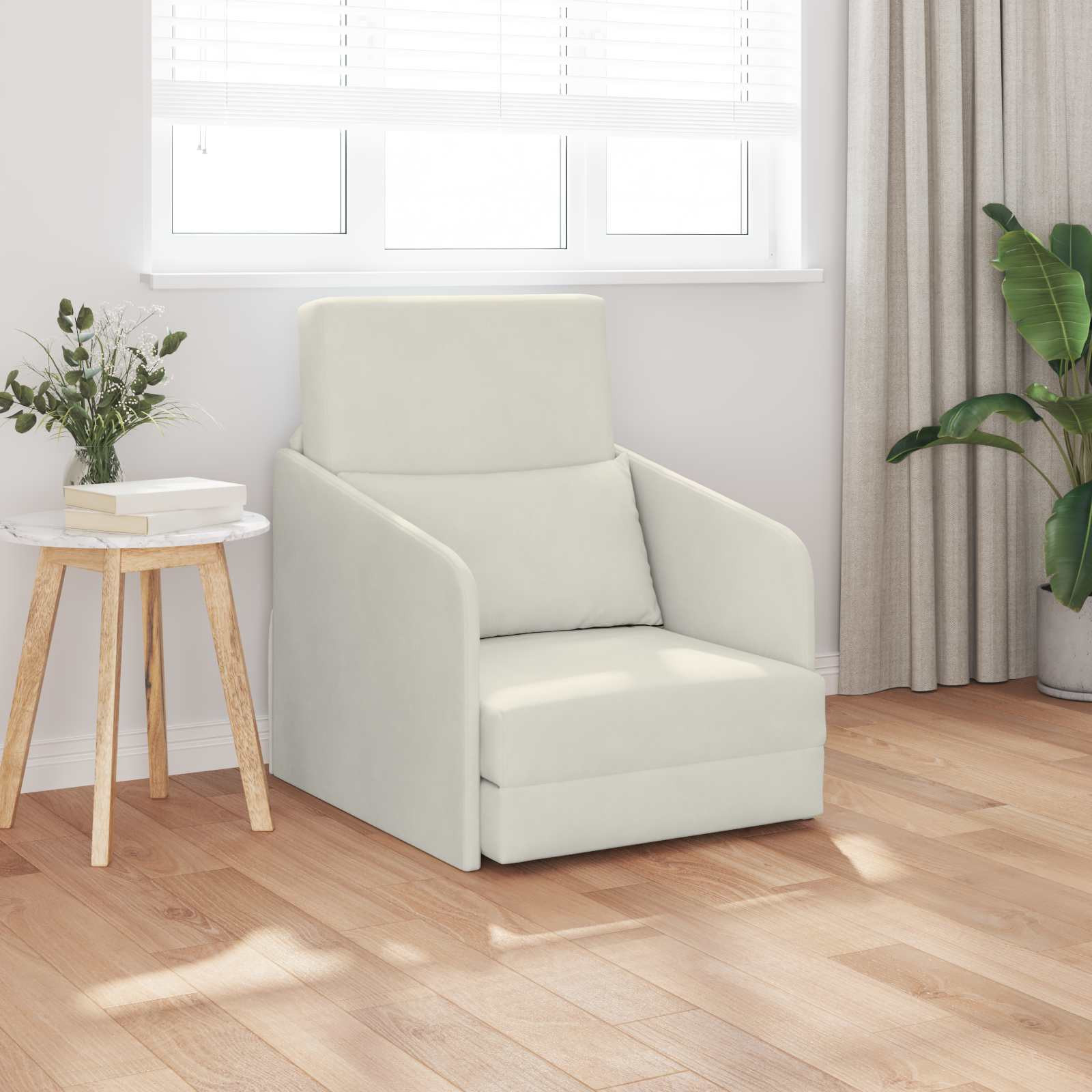 vidaXL Schlafsofa Creme 65 x 80 x 83 cm Samt