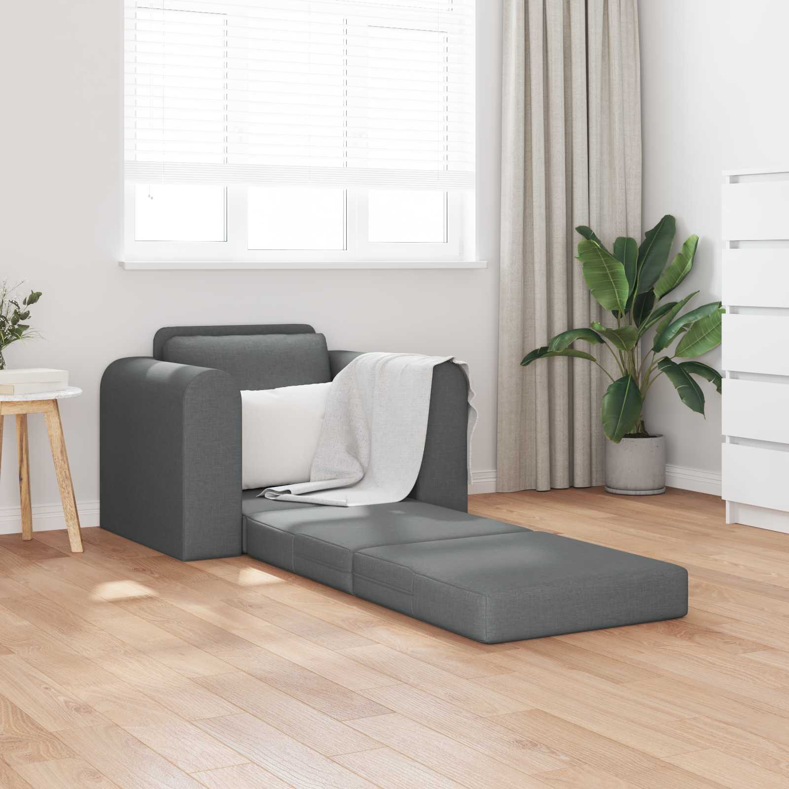 vidaXL Schlafsofa Dunkelgrau 98 x 71 x 83 cm Stoff