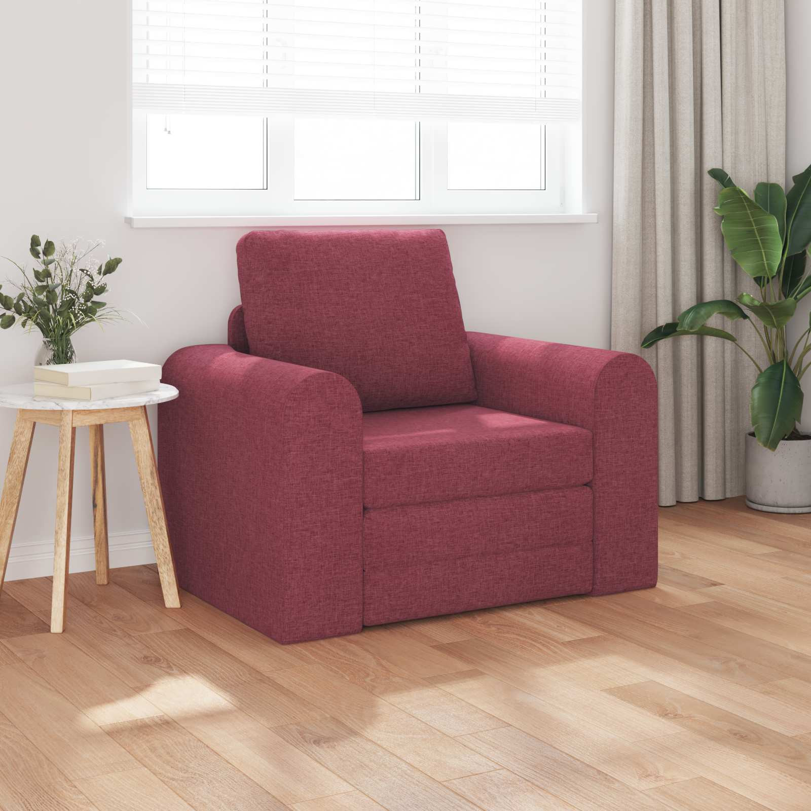 vidaXL Schlafsofa Weinrot 98 x 71 x 83 cm Stoff