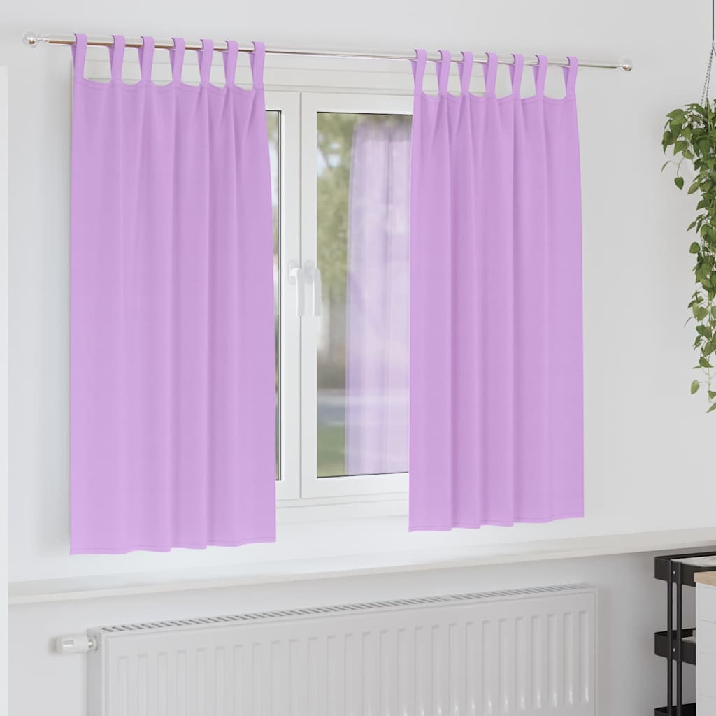 vidaXL Verdunkelungs-Vorhänge mit Ringen 2 pcs Lila 175 x 140 cm