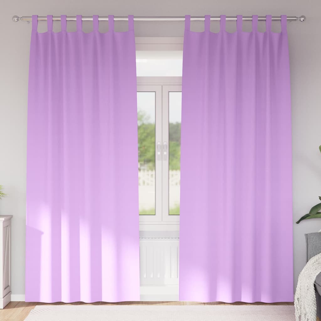 vidaXL Verdunkelungs-Vorhänge mit Ringen 2 pcs Lila 245 x 140 cm