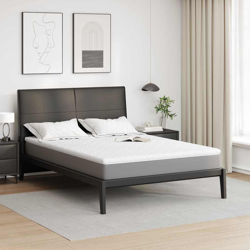 vidaXL Kokosnuss Topper Weiß 140 x 200 cm Jacquard-Stoff
