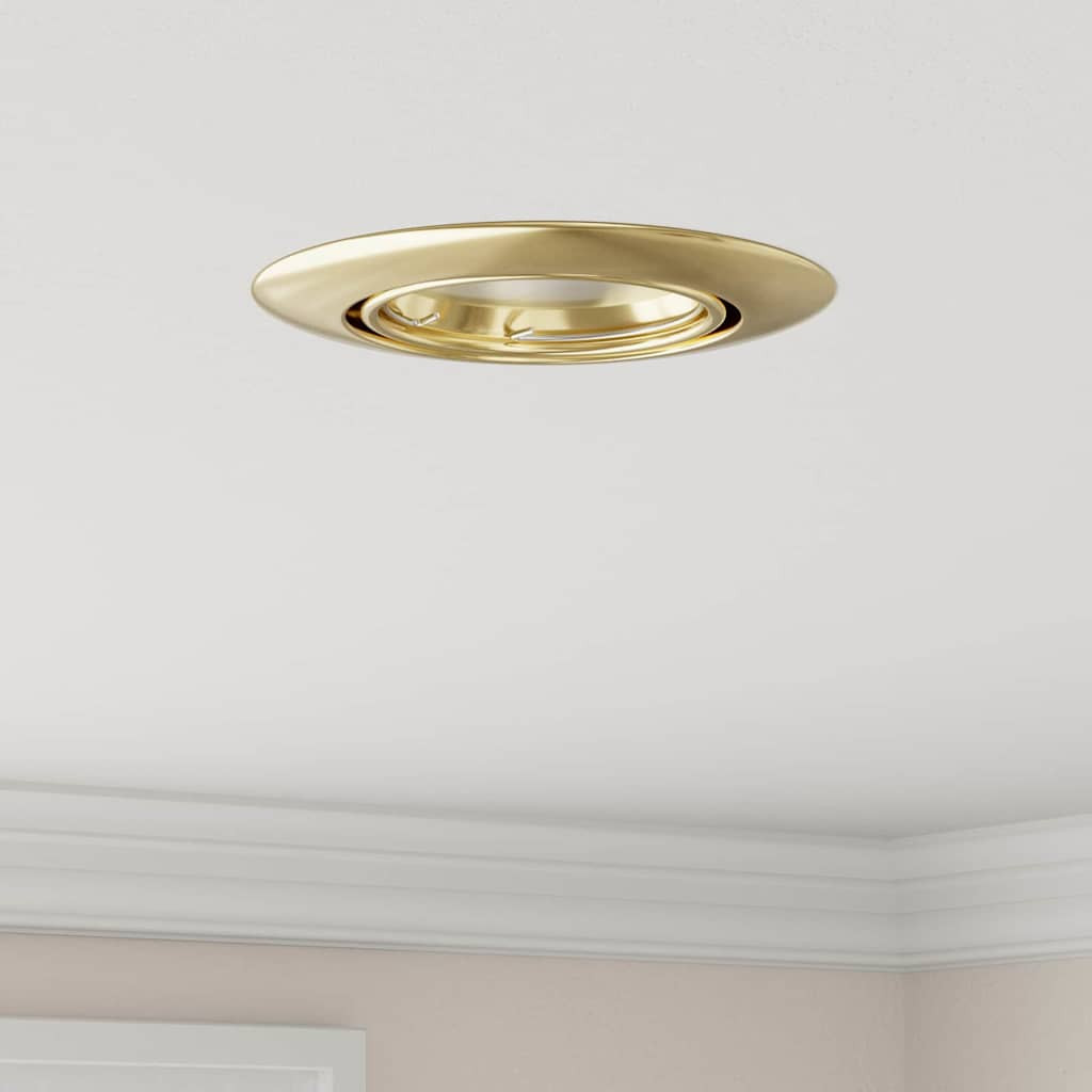 vidaXL Spotlight 6 pcs Gold 9 x 9 x 2,5 cm Metall