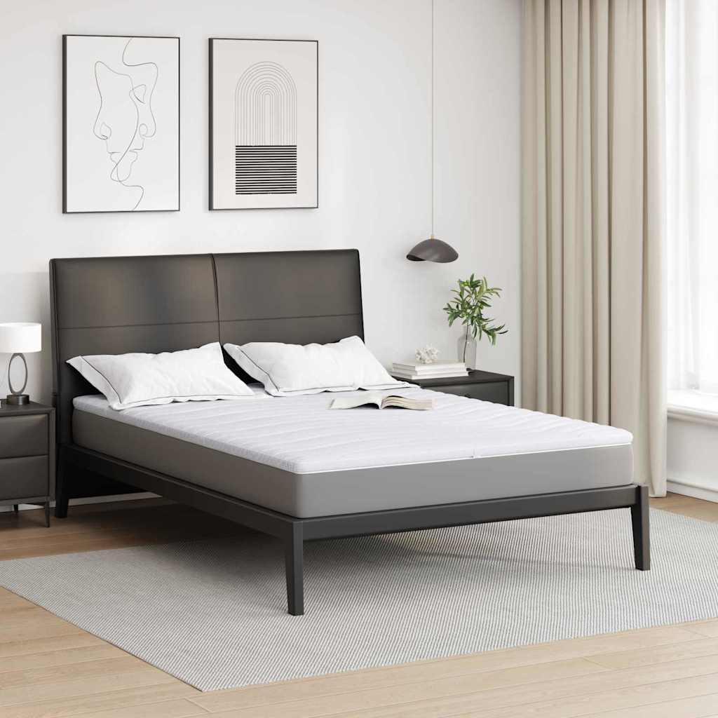 vidaXL Matratzenauflage Weiß 140 x 190 cm Strickstoff