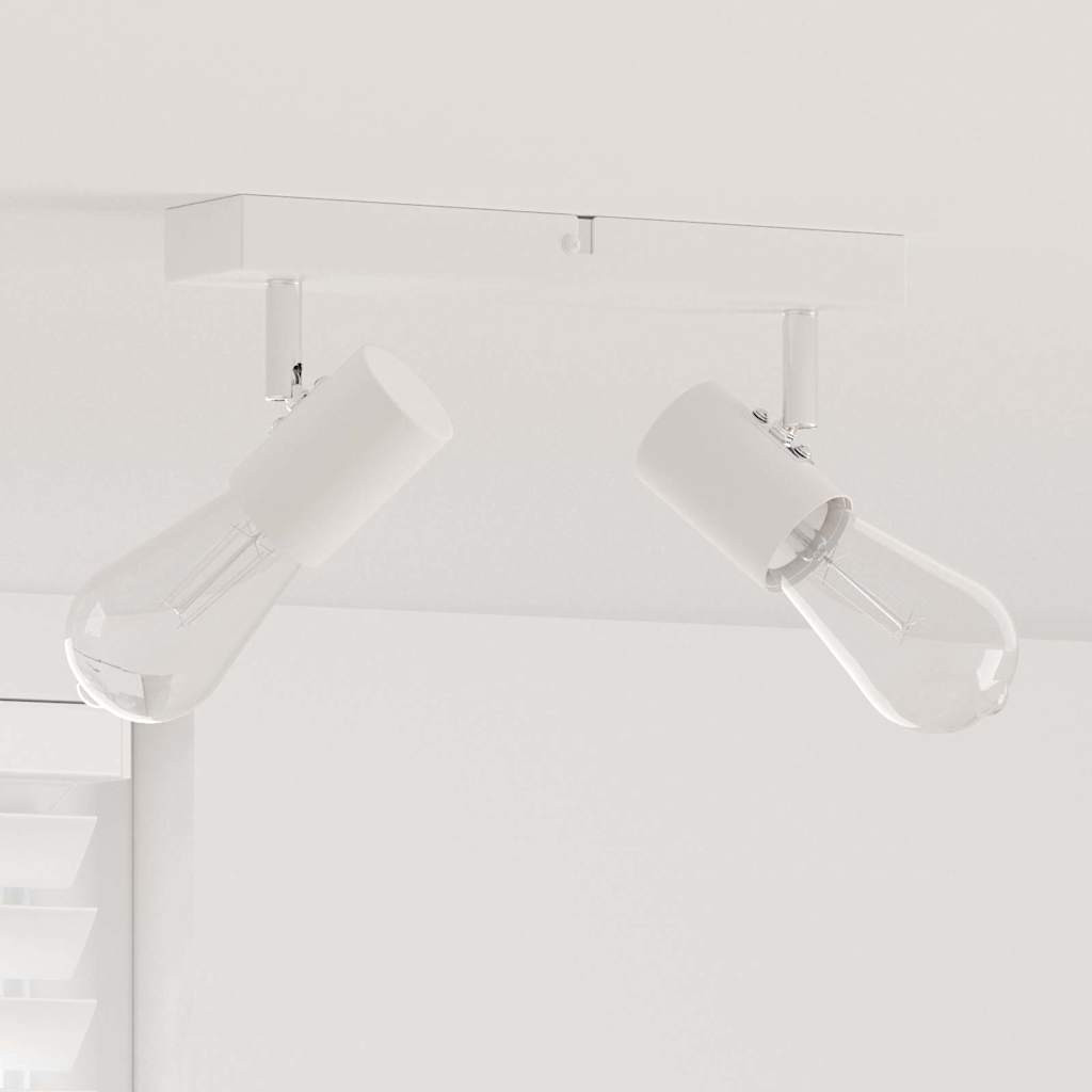 vidaXL Deckenstrahler mit Strahlern Weiß 26 x 6,5 x 11,5 cm Metall