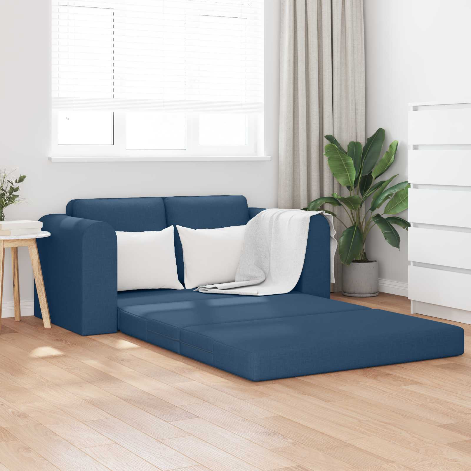 vidaXL Schlafsofa 60cm Blau Stoff
