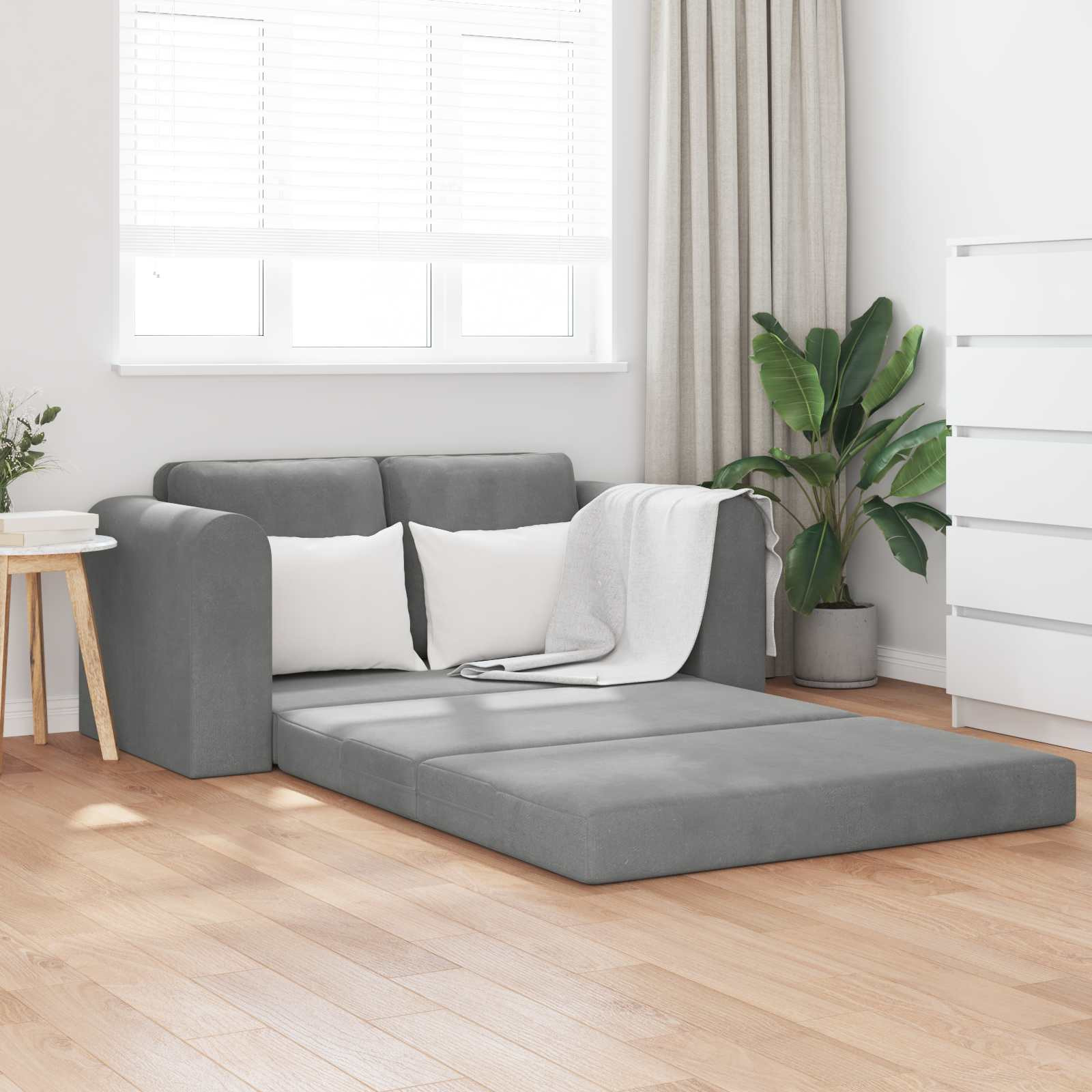 vidaXL Schlafsofa Dunkelgrau 148 x 71 x 83 cm Samt