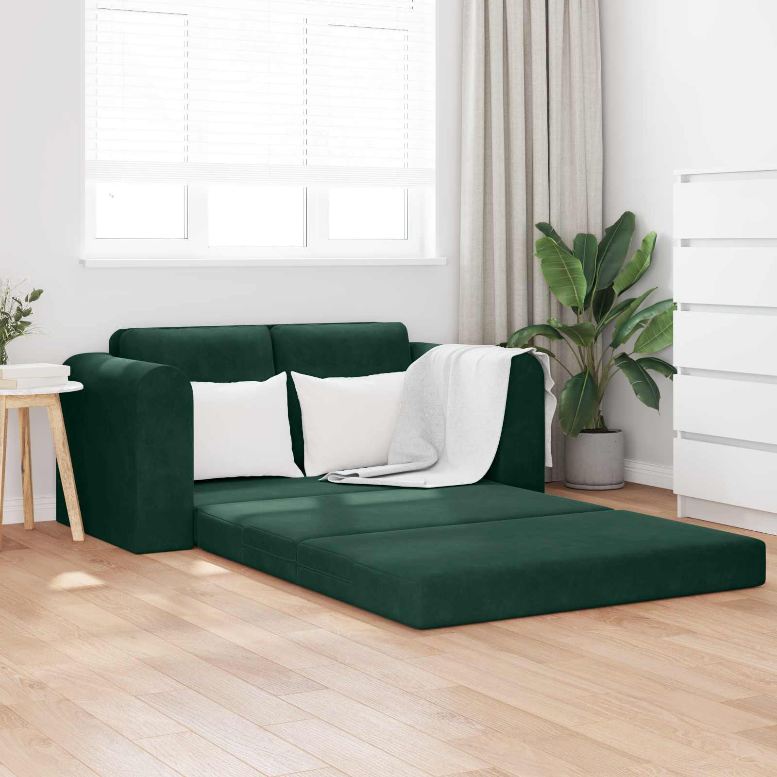 vidaXL Schlafsofa Dunkelgrün 148 x 71 x 83 cm Samt