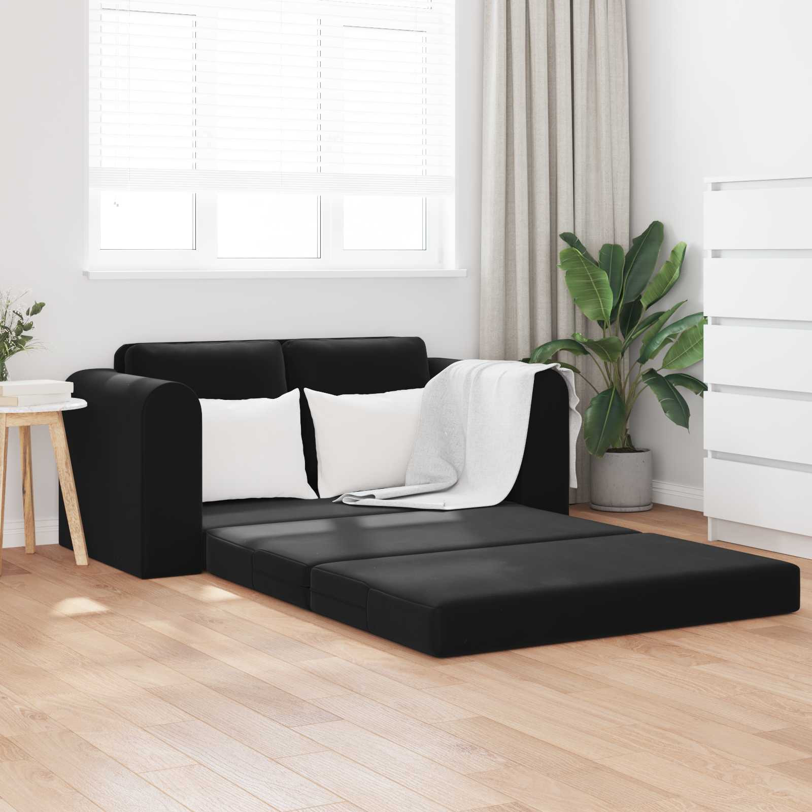 vidaXL Schlafsofa Schwarz 148 x 71 x 83 cm Samt