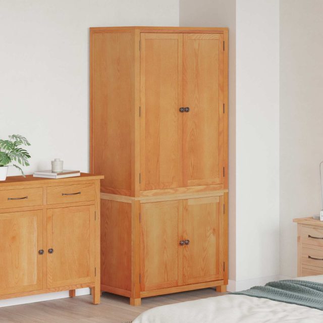 vidaXL Aufbewahrungsmöbel-Set mit Tür 2 Stk. Braun 80 x 50 x 180 cm