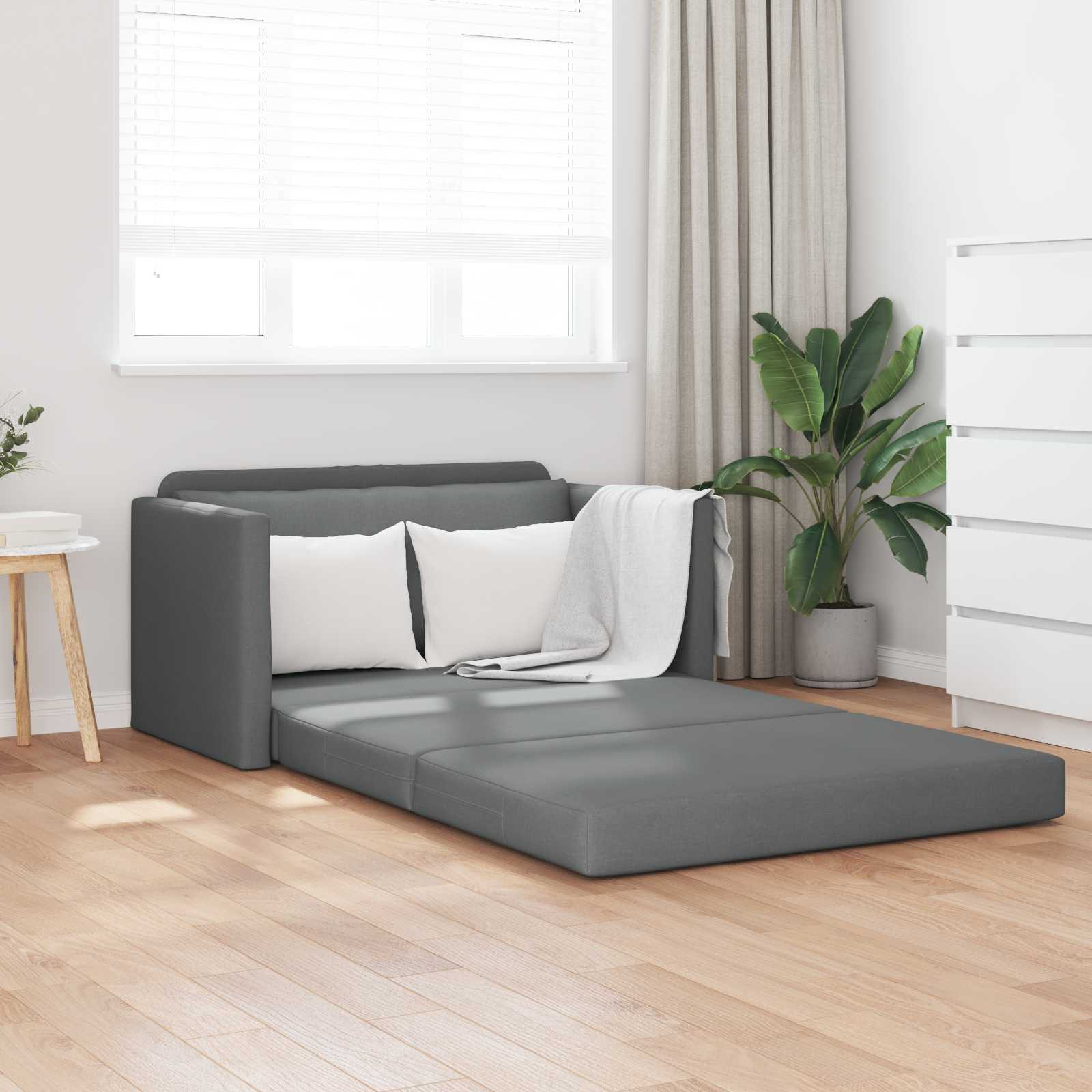 vidaXL Schlafsofa 110cm Dunkelgrau Stoff