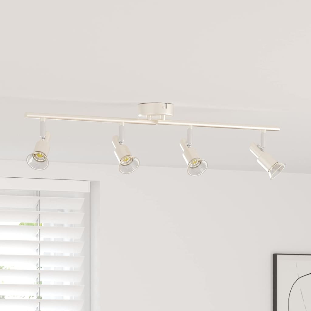 vidaXL Deckenstrahler mit Strahlern Nickel 70 x 9 x 12,5 cm Stahl