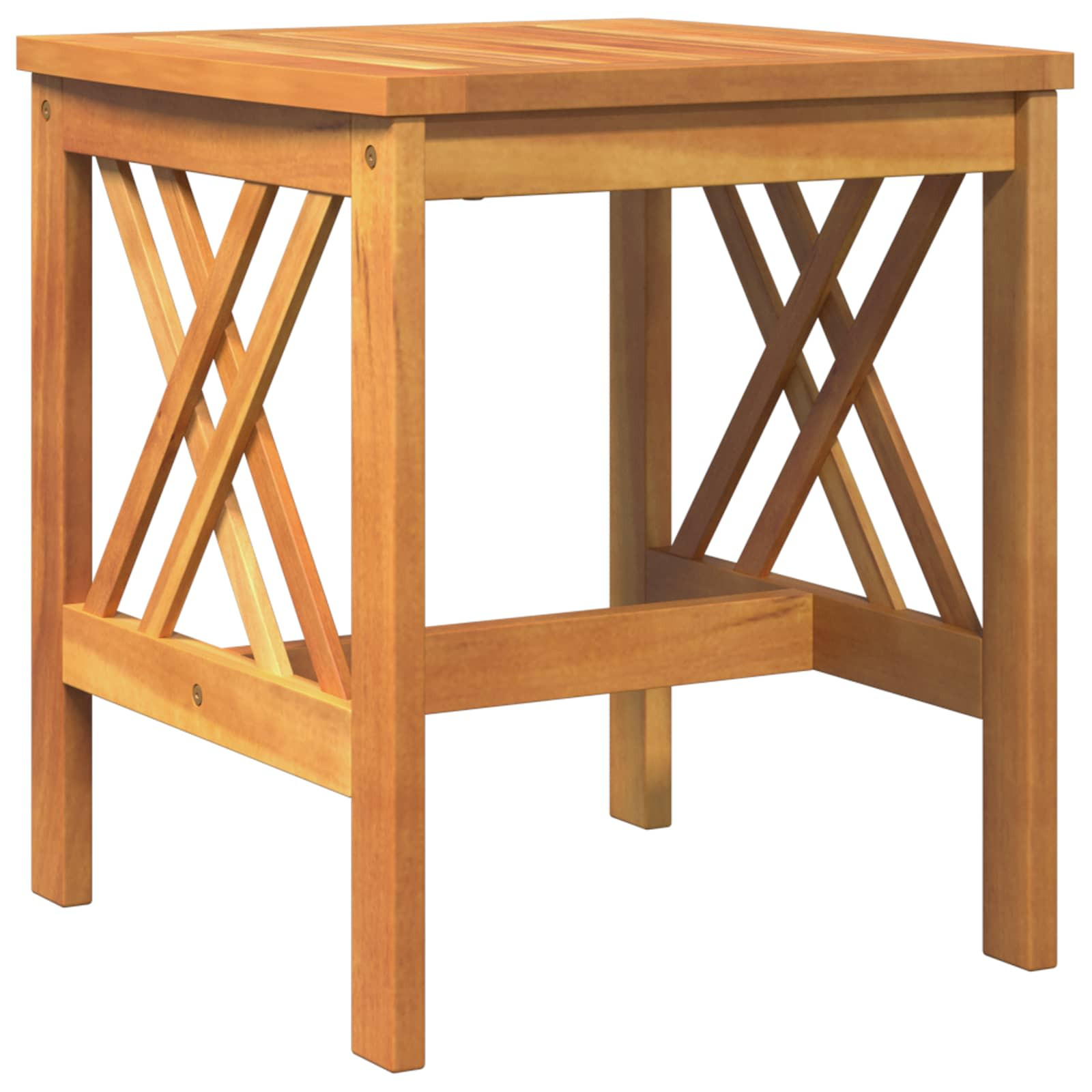 vidaXL Beistelltisch Massivholz Akazie Öl-Natur 45 x 45 x 50 cm