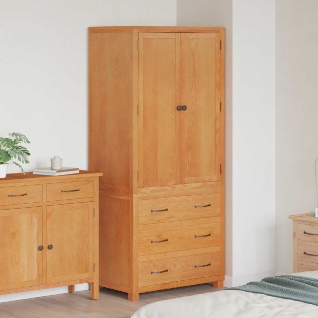 vidaXL Aufbewahrungsmöbel-Set mit Tür 2 Stk. Braun 80 x 50 x 180 cm
