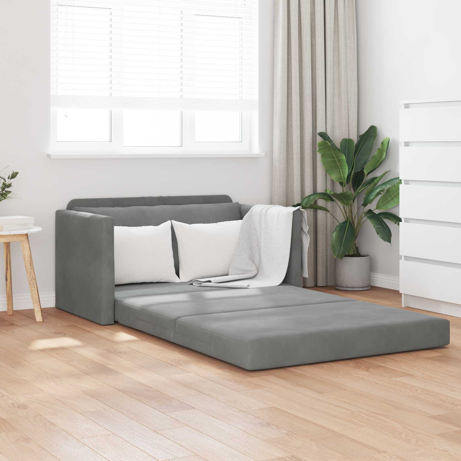 vidaXL Schlafsofa Dunkelgrau 124 x 71 x 78 cm Samt