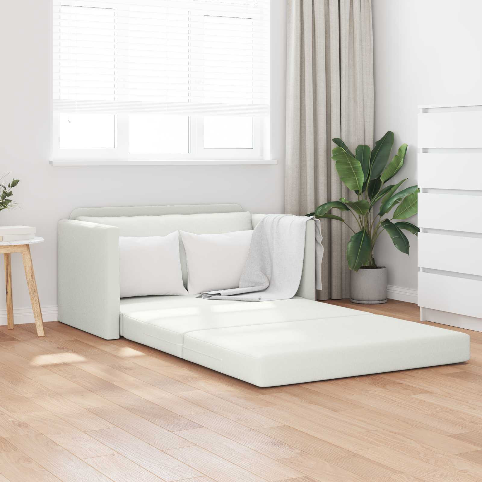 vidaXL Schlafsofa Weiß 124 x 71 x 78 cm Kunstleder