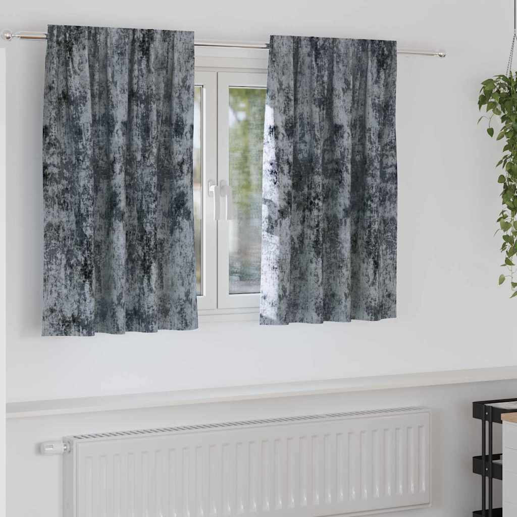 vidaXL Samtvorhänge mit Vorhängen 2 pcs Silber Grau 140 x 140 cm Samt