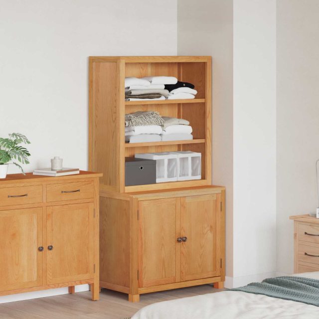 vidaXL Aufbewahrungsmöbel-Set mit Tür 2 Stk. Braun 80 x 50 x 160 cm