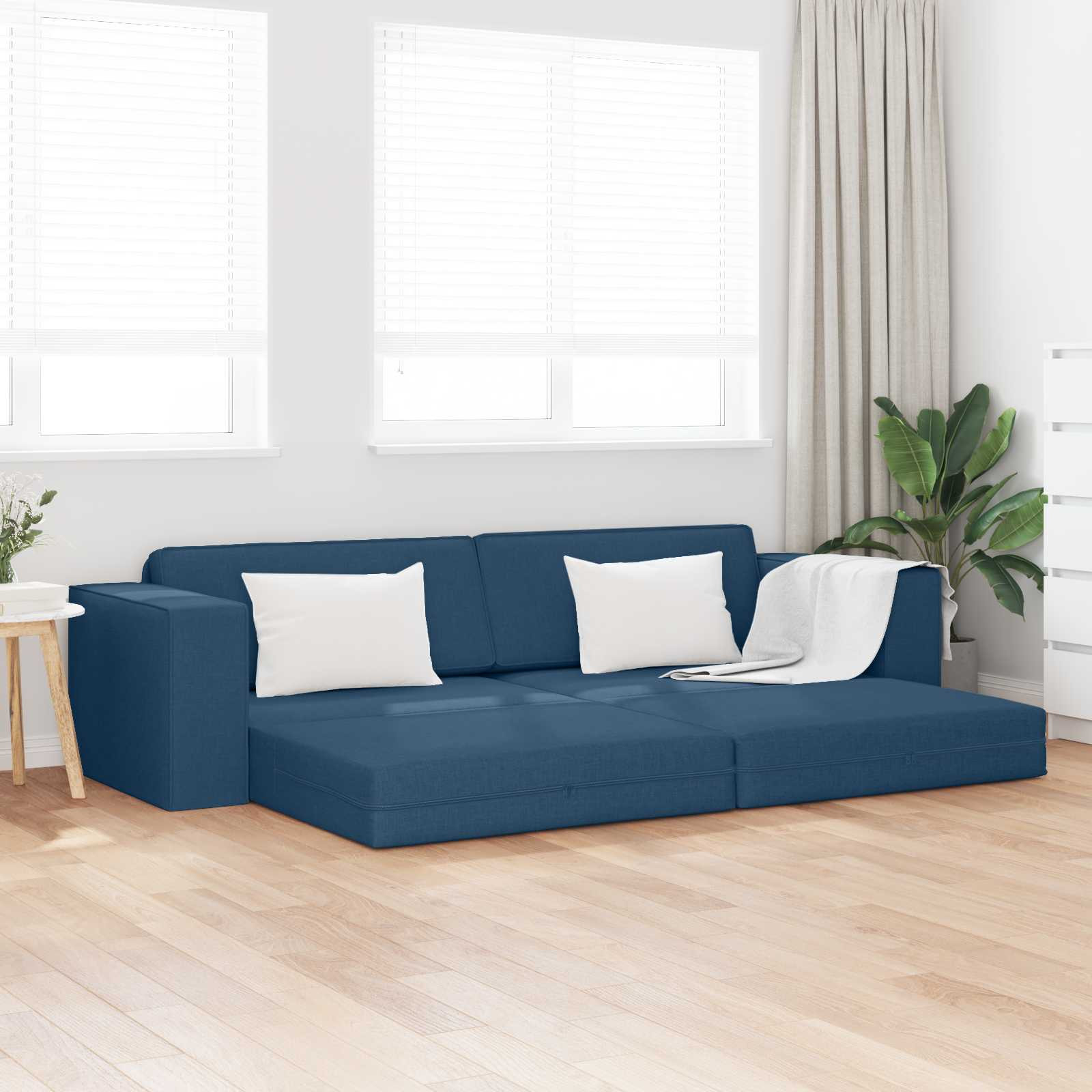 vidaXL Schlafsofa Marineblau 245 x 78 x 77 cm Stoff
