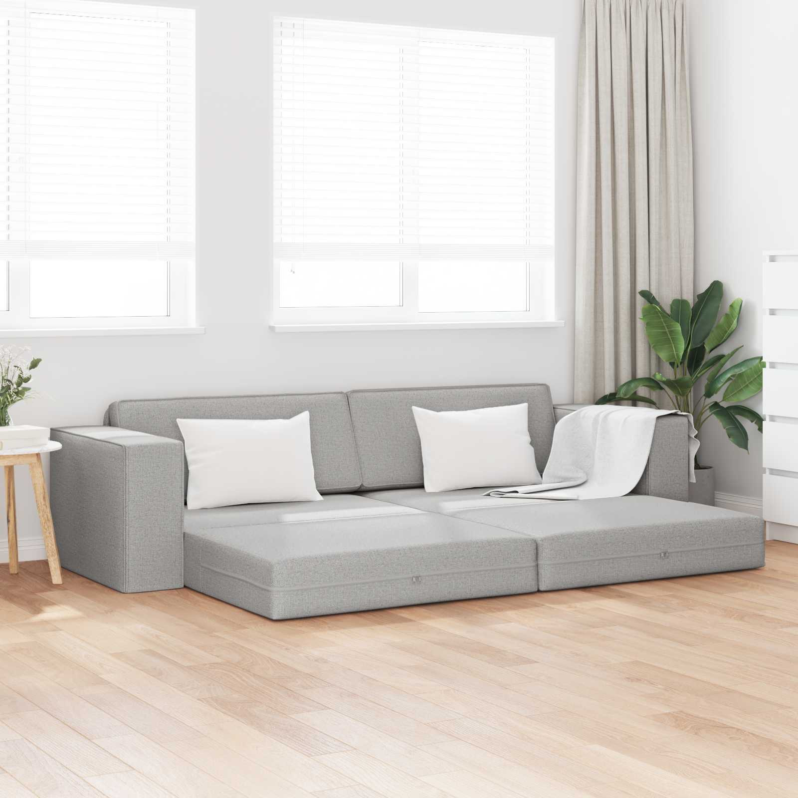 vidaXL Schlafsofa Wolkengrau 245 x 78 x 77 cm Stoff