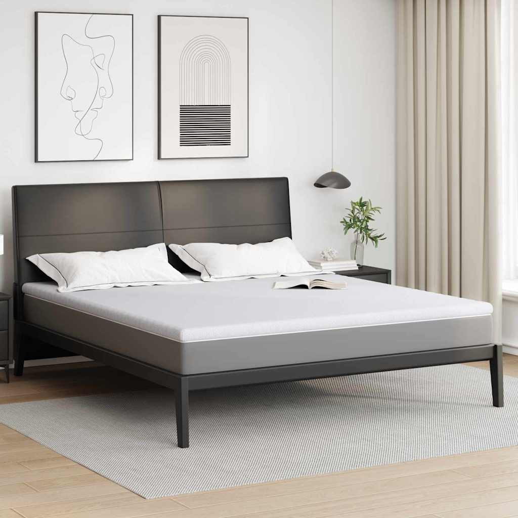 vidaXL Matratzenauflage Weiß 200 x 200 cm Jacquard Stoff