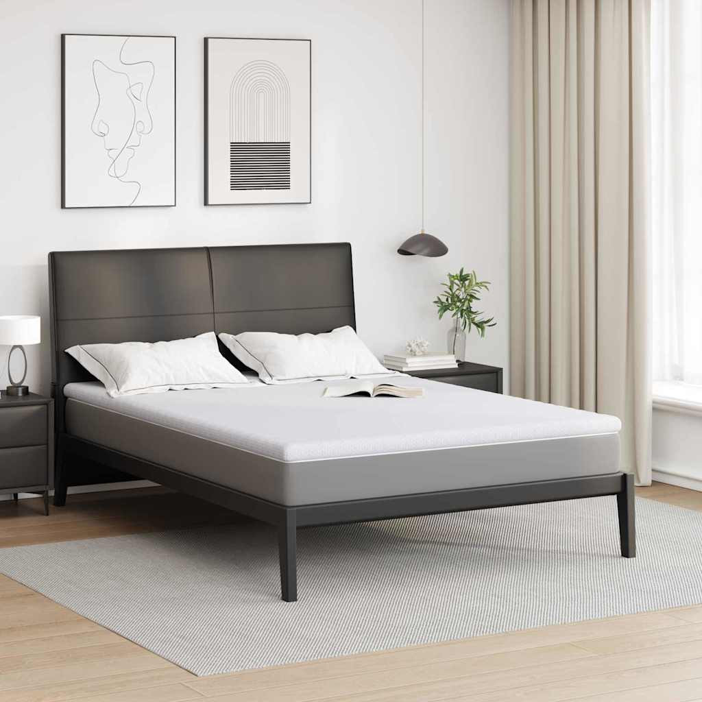 vidaXL Matratzenauflage Weiß 140 x 190 cm Jacquard Stoff