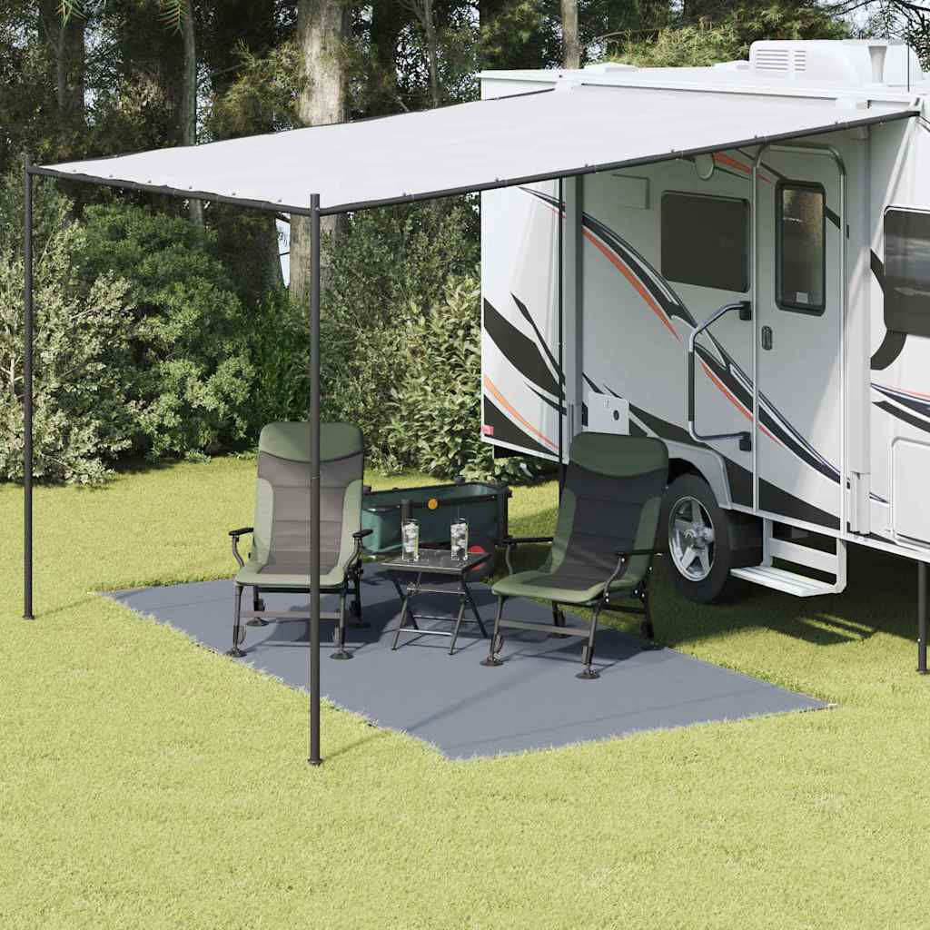 vidaXL Zeltteppich Blau und Grau 400 x 200 cm Polyethylen