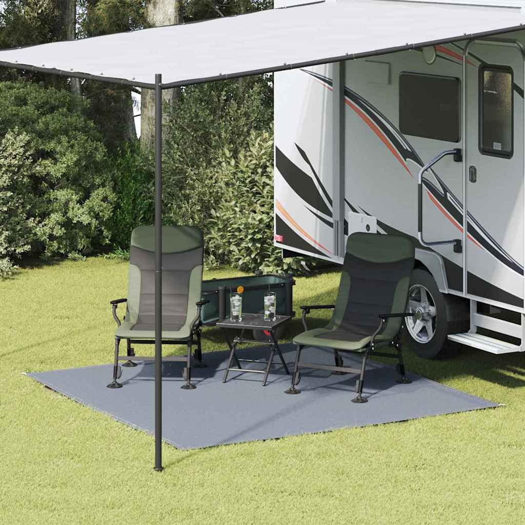 vidaXL Zeltteppich Blau und Grau 250 x 250 cm Polyethylen