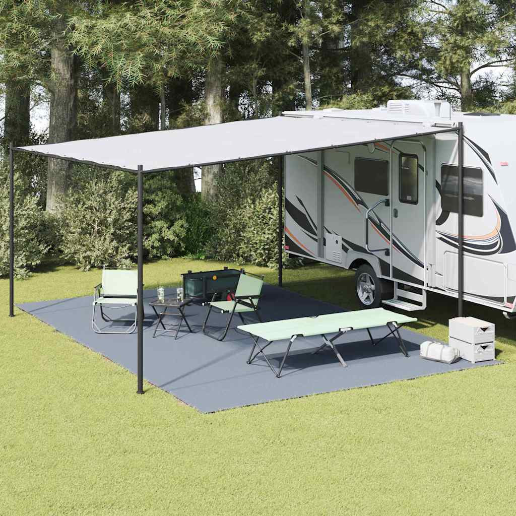 vidaXL Zeltteppich Blau und Grau 600 x 250 cm Polyethylen