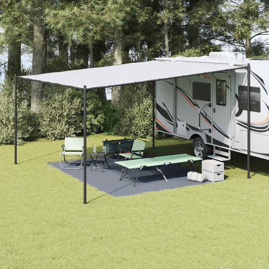 vidaXL Zeltteppich Blau und Grau 400 x 300 cm Polyethylen